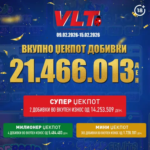 СРЕЌНИ ВЛТ ВЕСТИ: Ф.Н. ОСВОИ СУПЕР МИЛИОНЕР ВРЕДЕН 7.070.623 ДЕНАРИ